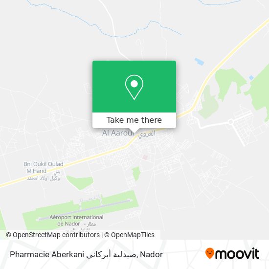 Pharmacie Aberkani صيدلية أبركاني map