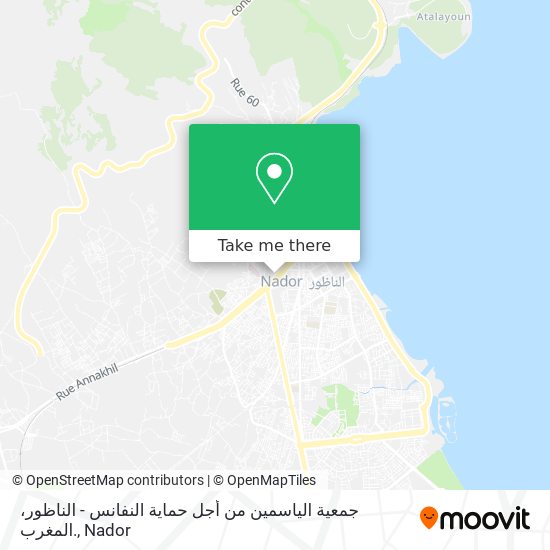 جمعية الياسمين من أجل حماية النفانس - الناظور، المغرب. map