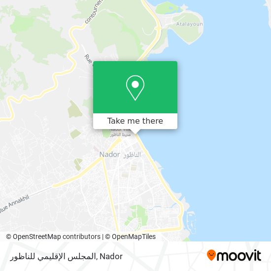 المجلس الإقليمي للناظور map