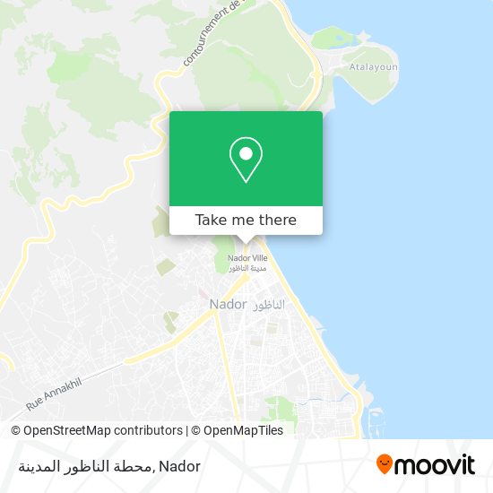 محطة الناظور المدينة map