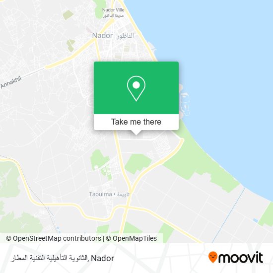 الثانوية التأهيلية التقنية المطار map