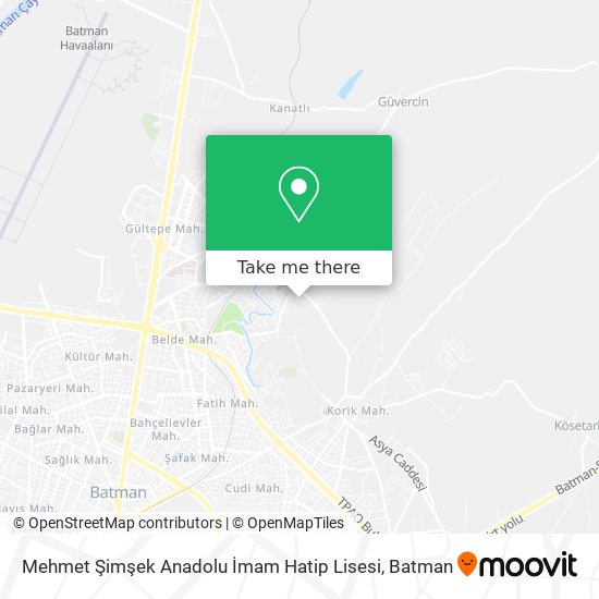 Mehmet Şimşek Anadolu İmam Hatip Lisesi map