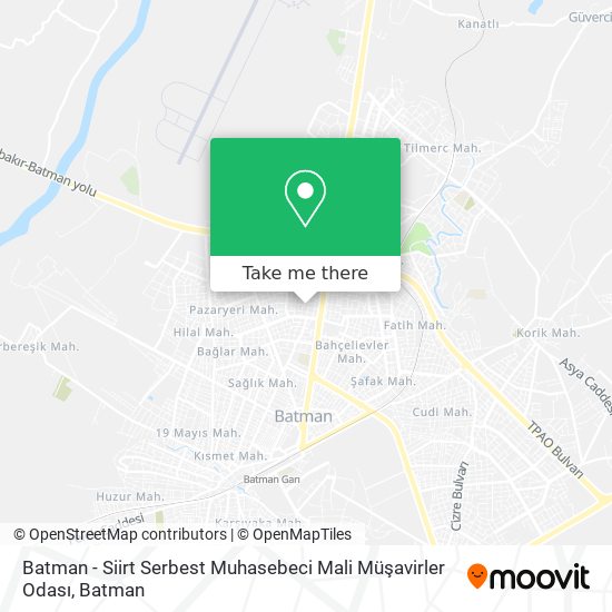 Batman - Siirt Serbest Muhasebeci Mali Müşavirler Odası map