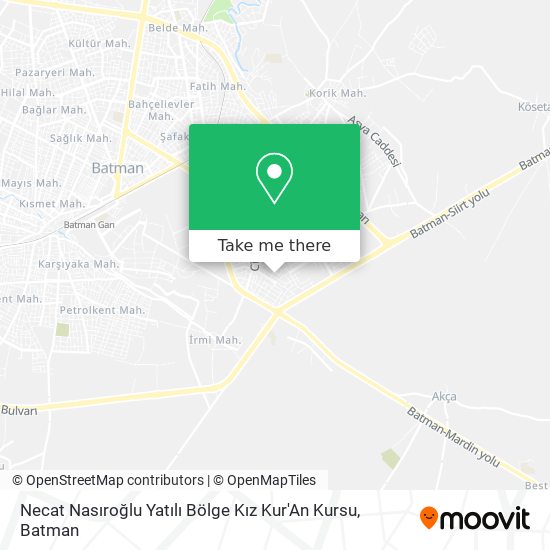 Necat Nasıroğlu Yatılı Bölge Kız Kur'An Kursu map