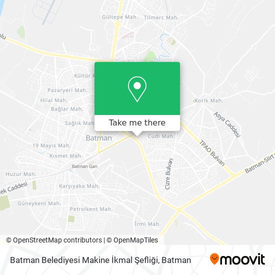 Batman Belediyesi Makine İkmal Şefliği map
