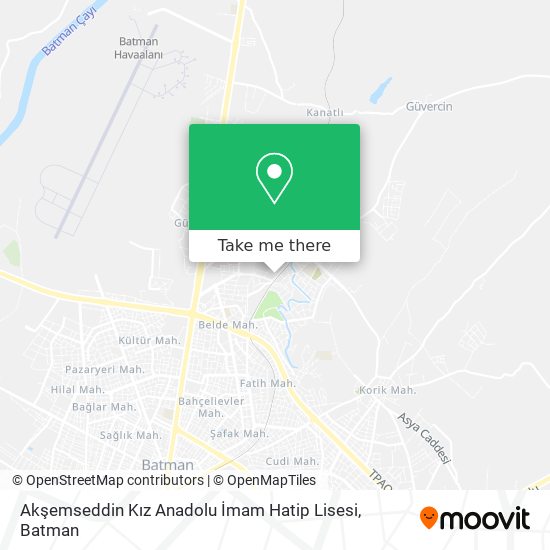 Akşemseddin Kız Anadolu İmam Hatip Lisesi map