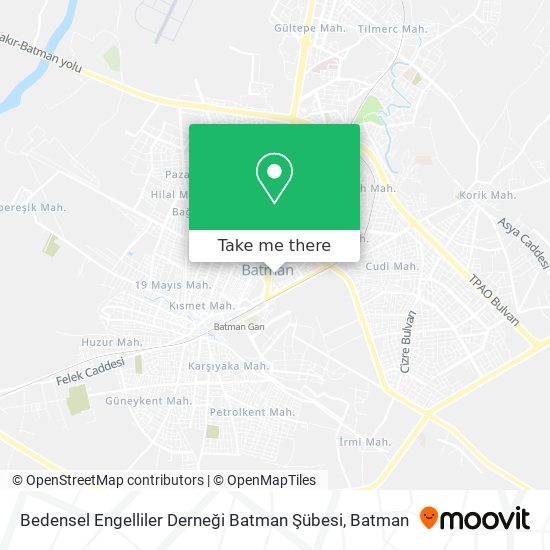 Bedensel Engelliler Derneği Batman Şübesi map