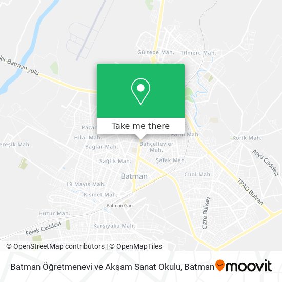 Batman Öğretmenevi ve Akşam Sanat Okulu map