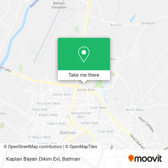 Kaplan Bayan Dikim Evi map