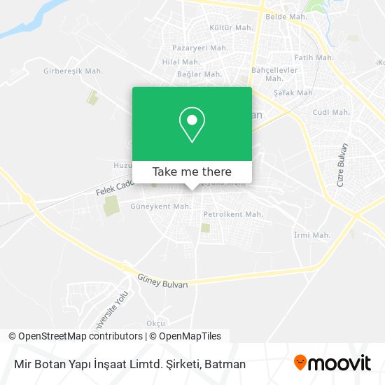 Mir Botan Yapı İnşaat Limtd. Şirketi map