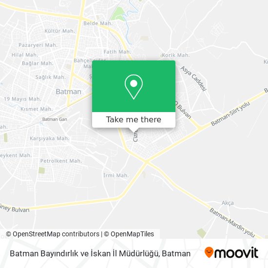 Batman Bayındırlık ve İskan İl Müdürlüğü map