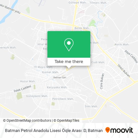 Batman Petrol Anadolu Lisesi Öqle Arası :D map