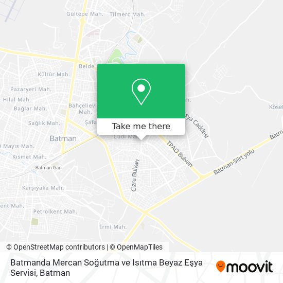 Batmanda Mercan Soğutma ve Isıtma Beyaz Eşya Servisi map