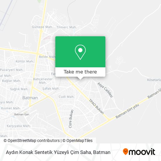 Aydın Konak Sentetik Yüzeyli Çim Saha map