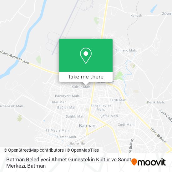 Batman Belediyesi Ahmet Güneştekin Kültür ve Sanat Merkezi map
