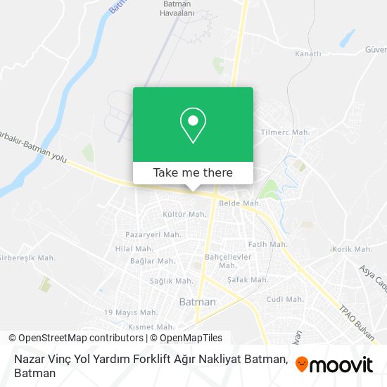 Nazar Vinç Yol Yardım Forklift Ağır Nakliyat Batman map