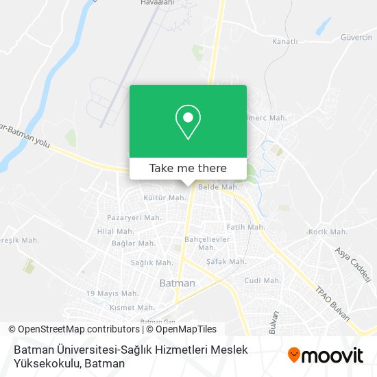 Batman Üniversitesi-Sağlık Hizmetleri Meslek Yüksekokulu map