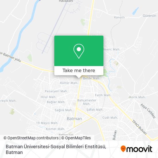 Batman Üniversitesi-Sosyal Bilimleri Enstitüsü map