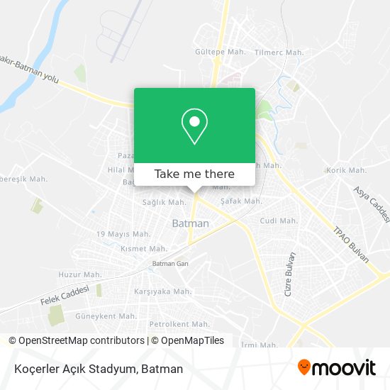 Koçerler Açık Stadyum map