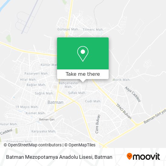 Batman Mezopotamya Anadolu Lisesi map