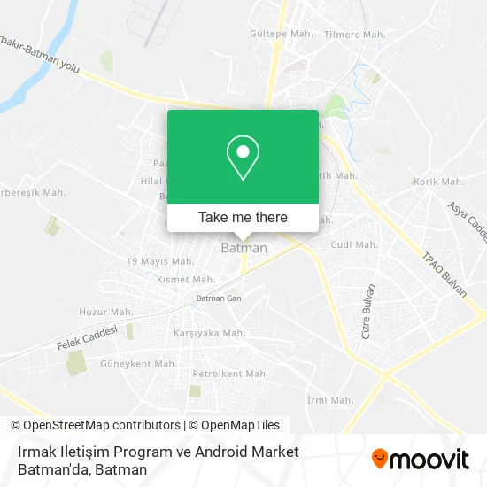 Irmak Iletişim Program ve Android Market Batman'da map