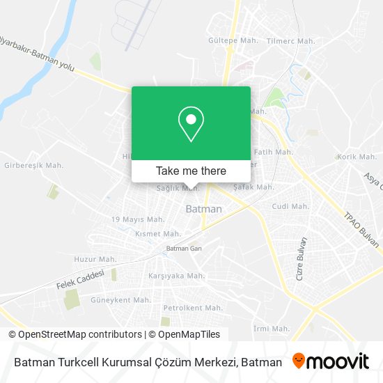 Batman Turkcell Kurumsal Çözüm Merkezi map