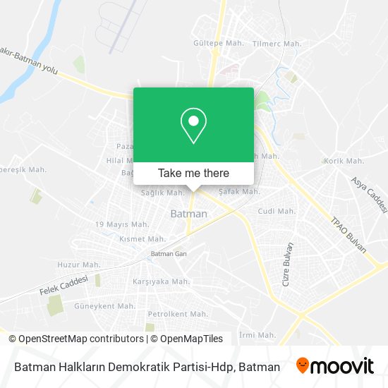 Batman Halkların Demokratik Partisi-Hdp map