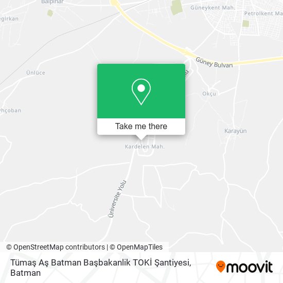 Tümaş Aş Batman Başbakanlik TOKİ Şantiyesi map