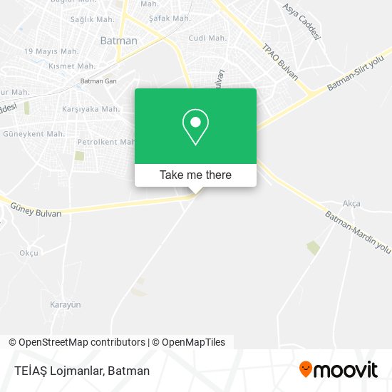 TEİAŞ Lojmanlar map