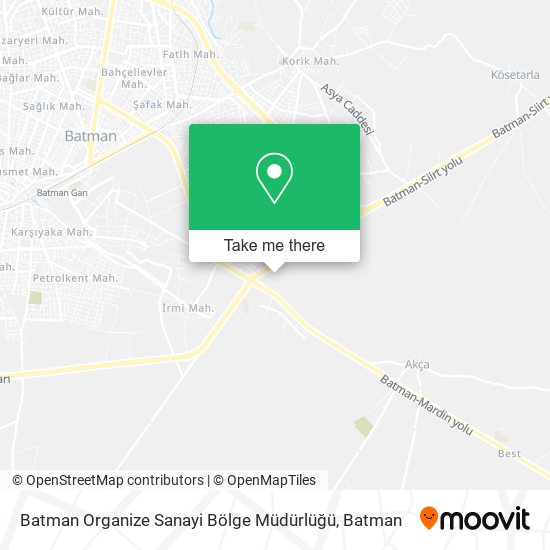 Batman Organize Sanayi Bölge Müdürlüğü map