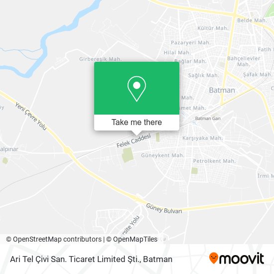 Ari Tel Çivi San. Ticaret Limited Şti. map
