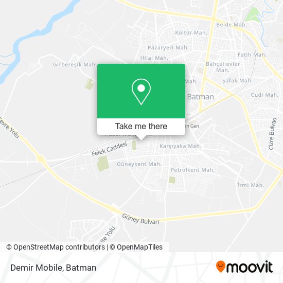 Demir Mobile map