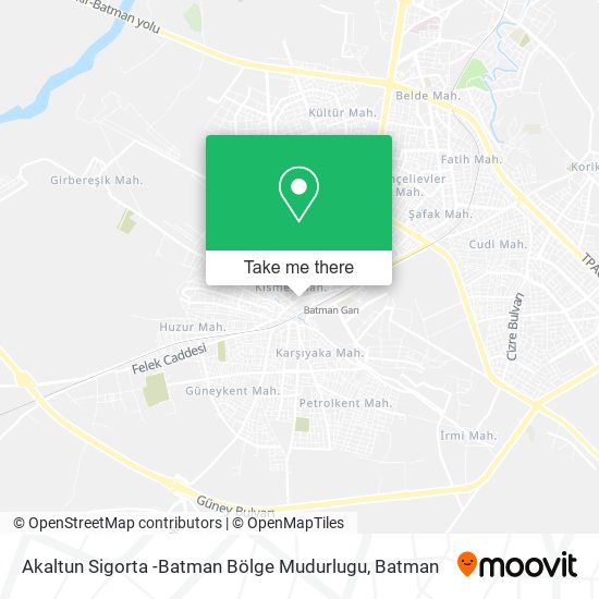 Akaltun Sigorta -Batman Bölge Mudurlugu map