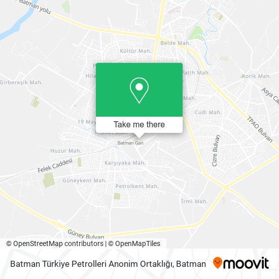 Batman Türkiye Petrolleri Anonim Ortaklığı map