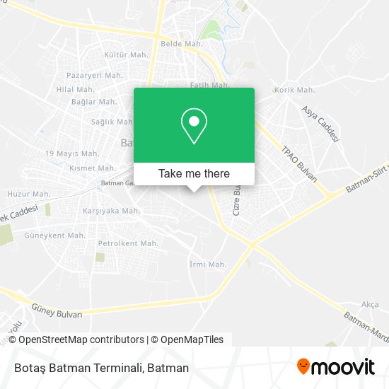 Botaş Batman Terminali map