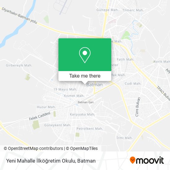 Yeni Mahalle İlköğretim Okulu map