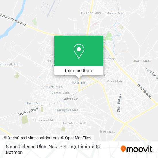 Sinandicleece Ulus. Nak. Pet. İnş. Limited Şti. map