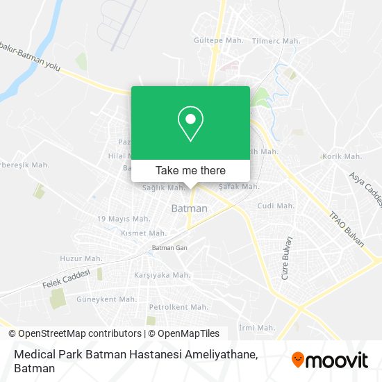 Medical Park Batman Hastanesi Ameliyathane map