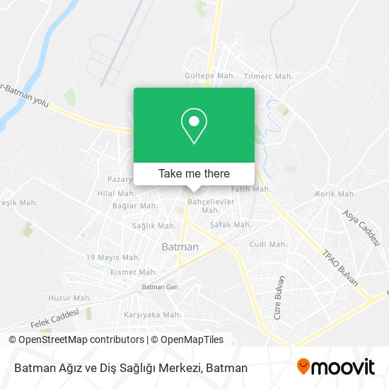 Batman Ağız ve Diş Sağlığı Merkezi map