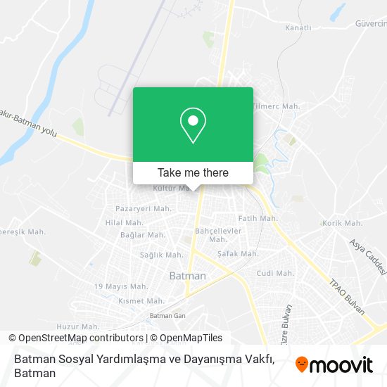 Batman Sosyal Yardımlaşma ve Dayanışma Vakfı map