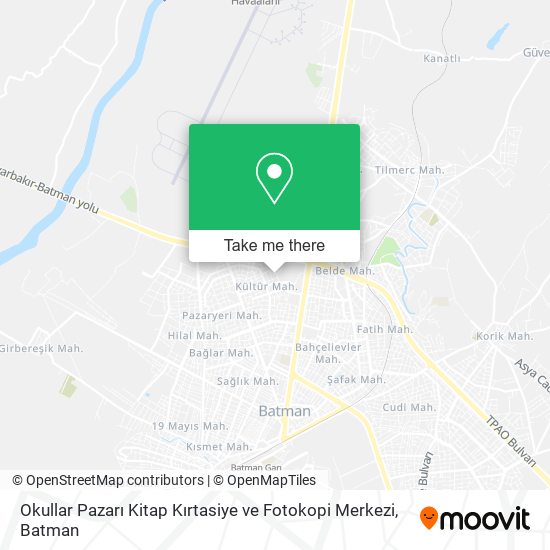 Okullar Pazarı Kitap Kırtasiye ve Fotokopi Merkezi map