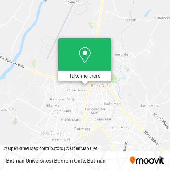 Batman Üniversitesi Bodrum Cafe map