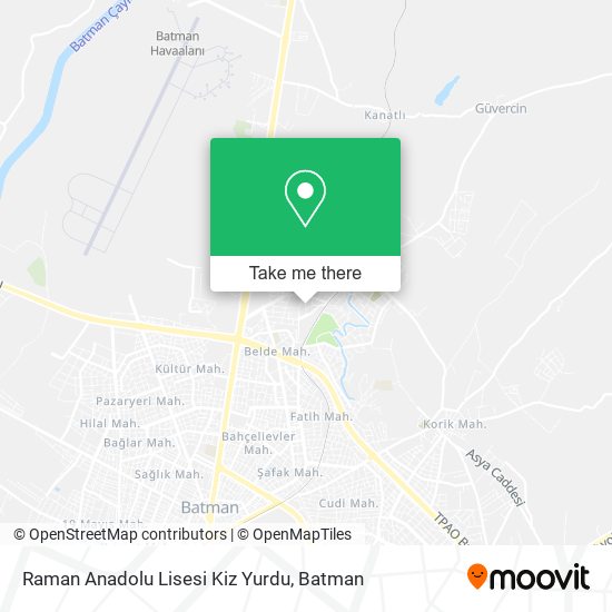 Raman Anadolu Lisesi Kiz Yurdu map