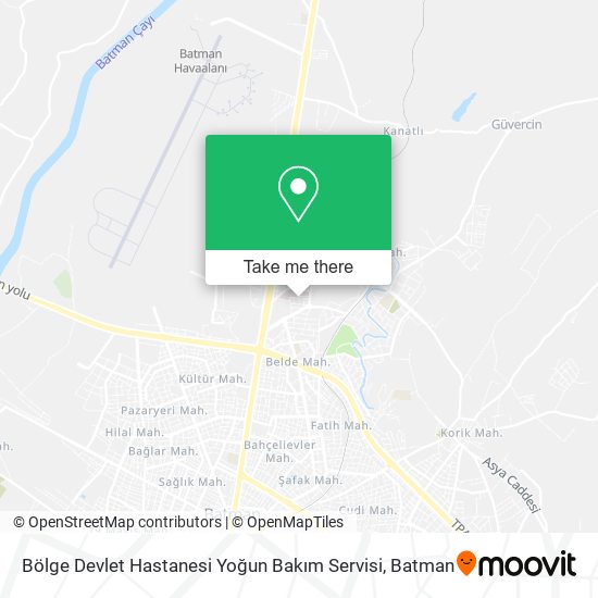 Bölge Devlet Hastanesi Yoğun Bakım Servisi map
