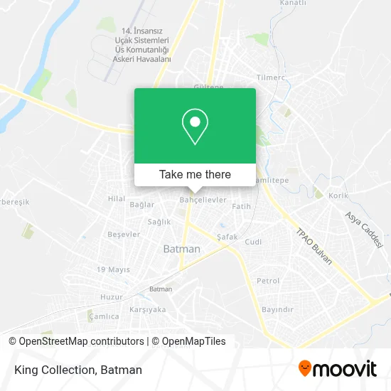 King Collection map