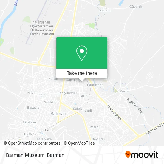 Batman Museum map