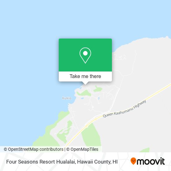 Four Seasons Resort Hualalai map