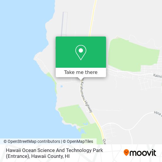 Mapa de Hawaii Ocean Science And Technology Park (Entrance)