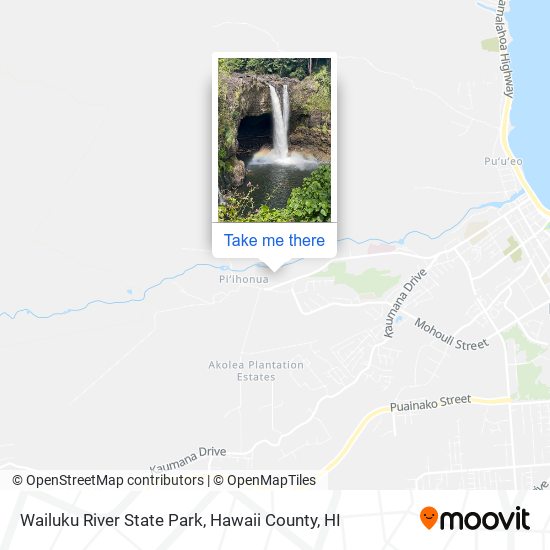Wailuku River State Park map