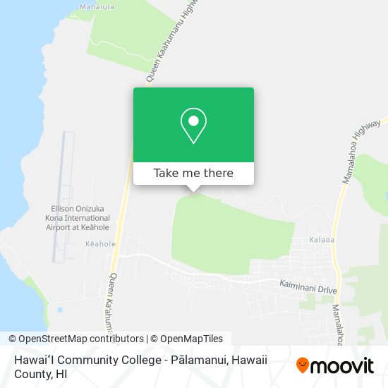 HawaiʻI Community College - Pālamanui map